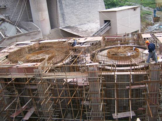 Lime kiln civil construction site